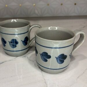 Iron Mountain Stoneware “Martha’s Flowers” mugs